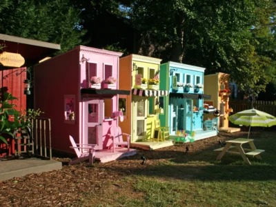 Little Main Street playhouses in summer