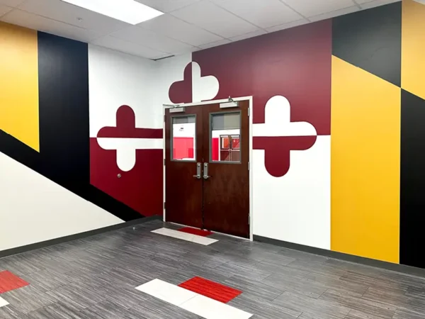 Immersive large scale graphics to define a space or exhibition